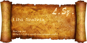 Lihi Szalvia névjegykártya